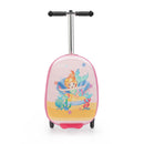 Mermaid-Themed Pink Scooter Suitcase for Girls