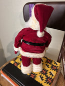 VTG 1950's Rubber Face Santa Works Automaton Bell 13" Tin Toy Made in Japan NOS