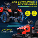 24V Electric Ride-On Tractor for Kids with Trailer and Digger Remote Control