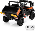 12V Battery-Powered Ride-On Dump Truck Toy for Toddlers with Parental Remote Control