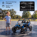 Blue 24V Dual Seat Ride-On Truck for Older Kids with Remote Control