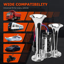 12V 600DB Enhanced Dual Trumpet Air Horn, Extremely Loud Train Sound