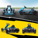 Blue 24V Electric Drift Go Kart for Children Aged 8 to 12, Dual Speed Options