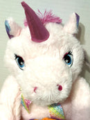 Interactive Plush Unicorn Toy - 12" Pink Rainbow Design