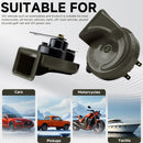 12V Dual-Tone Electric Snail Horn Kit for Automobiles