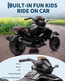 12V Electric Ride-On Toy Car for Kids with Dual Motors and Three Wheels