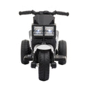 White 3-Wheel Kids Electric Motorcycle with Horn and Traction Tires