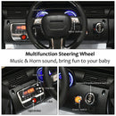 Remote Control White Kids Ride-On Truck with MP3 Music and LED Lights