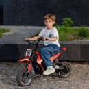 Children's 24V Electric Dirt Bike, 250W Motor, 9.9 MPH, 12-Inch Tires, Red