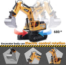 16 Channel RC Excavator Toys for Boys - Remote Control Construction Excavator