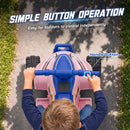Blue 6V Battery-Powered Kids ATV with Handlebar Control