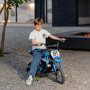 24V Electric Dirt Bike for Kids, 250W Motor, 9.9 MPH, 12" Tires with Rear Suspension