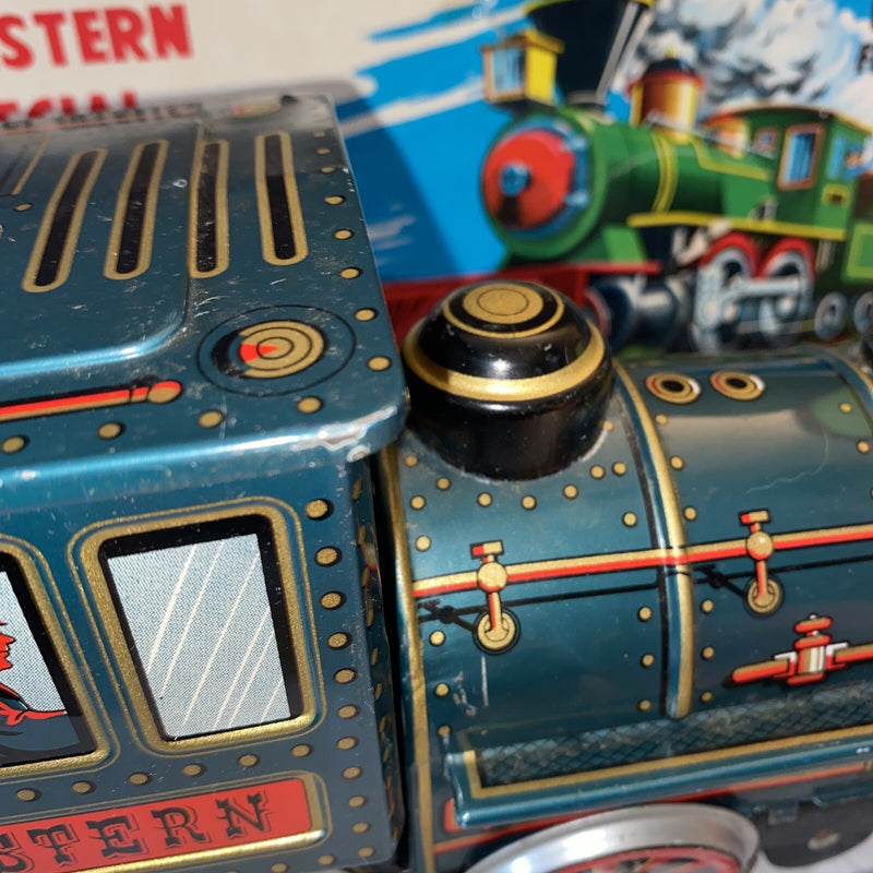Vintage 1960s Western Special Battery-Operated Locomotive with Original Box