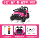 Pink 12V Kids' Ride-On Toy with Parental Remote Control