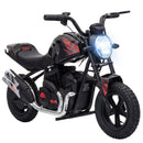 Black 24V Electric Motorcycle with 180W Motor for Kids Aged 6-12