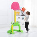 Adjustable 3-in-1 Basketball Hoop Set for Kids with Activity Center and Balls