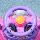 Versatile Pink Push and Slide Car with Removable Handle, Music, and Horn