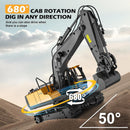 11-Channel RC Excavator Toy for Boys Aged 6-11