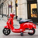 Red Dual Electric 6V 3-Wheel Ride-On Motorcycle Toy for Kids