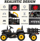 12V Electric Tractor for Kids with Trailer - Ride-On Toy for Toddlers
