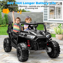Blue 24V Electric 2-Seater Kids Ride-On Truck with Remote Control and 4WD