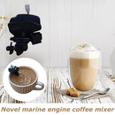 Sturdy Boat Engine Coffee Whisk - Fun Novelty Mixer