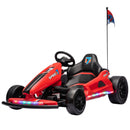Qaba 24V Red Electric Drift Go Kart for Kids with Dual Motors