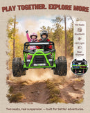 36V Electric 2-Seater UTV for Kids Ages 6+, 400W Power, 5-8 MPH, 14" Wheels