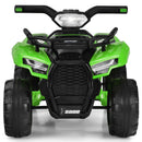 Honeyjoy 6V Electric Quad ATV for Kids with MP3 and LED Lights in Green