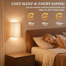 Set of Two White Wireless Battery-Powered Wall Sconces