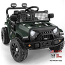 Bluetooth-Enabled 12V Green Ride-On Car for Toddlers