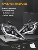 Yamaha Raptor YFZ Wolverine Compatible LED ATV Headlights