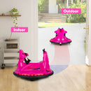 Pink 12V Electric Bumper Car for Toddlers with 360° Spin Feature