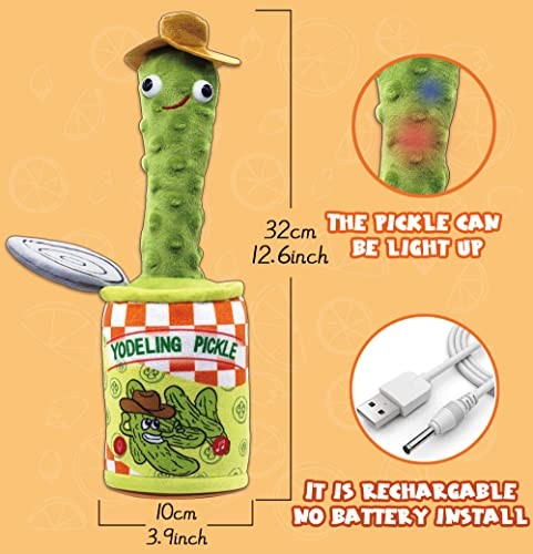 Yodeling Pickle Talking Toy That Repeats and Sings