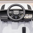Licensed 12V White Land Rover Ride-On Car with Suspension and Remote Control
