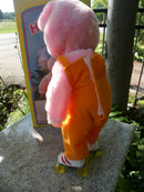 Vintage Pink Rabbit Roller Skates Toy for Easter Fun
