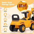 Children's Ride-On Excavator with Adjustable Shovel, Anti-Tip Feature, and Realistic Engine Sounds