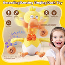 13" Interactive Eggshell Dancing Duck that Mimics Your Voice