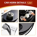 Set of 2 High-Volume 12V Dual Tone Waterproof Electric Snail Horns