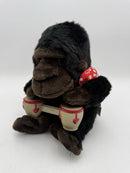 Vintage Gemmy Plush Gorilla with Animated Bongo Drum Music