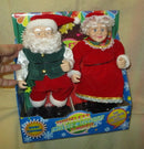 NEW MR. & MRS. SANTA CLAUS BATTERY-POWERED SINGING AND DANCING FIGURES