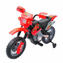Red Electric Dirt Bike for Kids with Training Wheels, Headlight, and Music, Ages 5-8