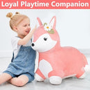 Playful Fox Hopper for Toddlers - Outdoor Ride-On Animal Fun for Girls