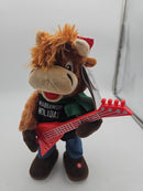 Animated Guitar Playing Cow with Jingle Bells Dance