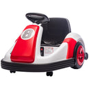 Qaba Red 6V Electric Bumper Car for Kids with Large Wheels