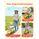 KFFKFF 3-in-1 Ride-On Push Car for Toddlers Aged 19-36 Months with Safety Guardrail