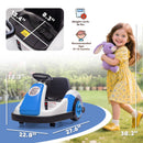 Qaba Blue Electric Bumper Car for Kids with Large Wheels