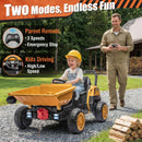 24V Electric Dump Truck Ride-On Toy for Kids with 4WD and Remote Control