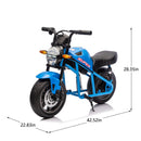 Kids Electric Motorcycle with 24V 300W Power, 11.18 MPH Speed, 14" Fat EVA Wheels, and Fun Music & Lights