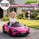 Mclaren 765LT Ride-On Electric Car for Children Aged 3-6 Years, 12V Battery Powered
